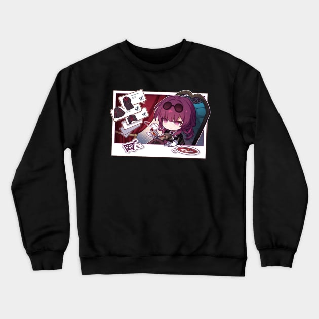 Honkai Star Rail Chibi Kafka Coats Crewneck Sweatshirt by HoyoStan